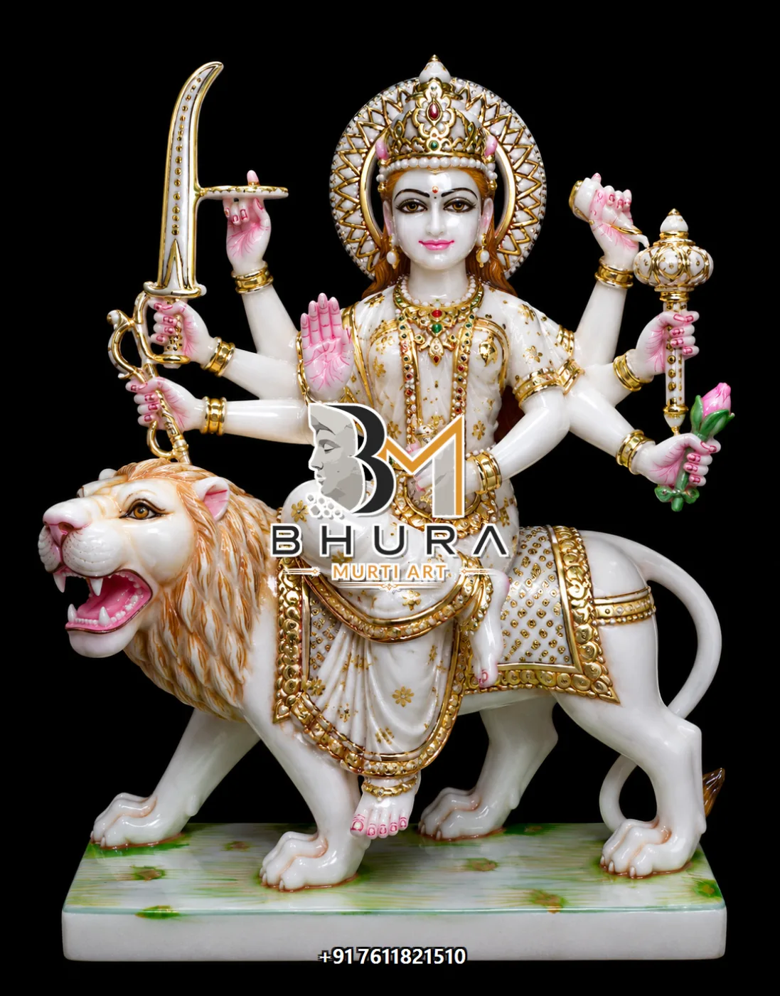 Durga Maa Soft Pink Lion Variant Collection - design variant 4