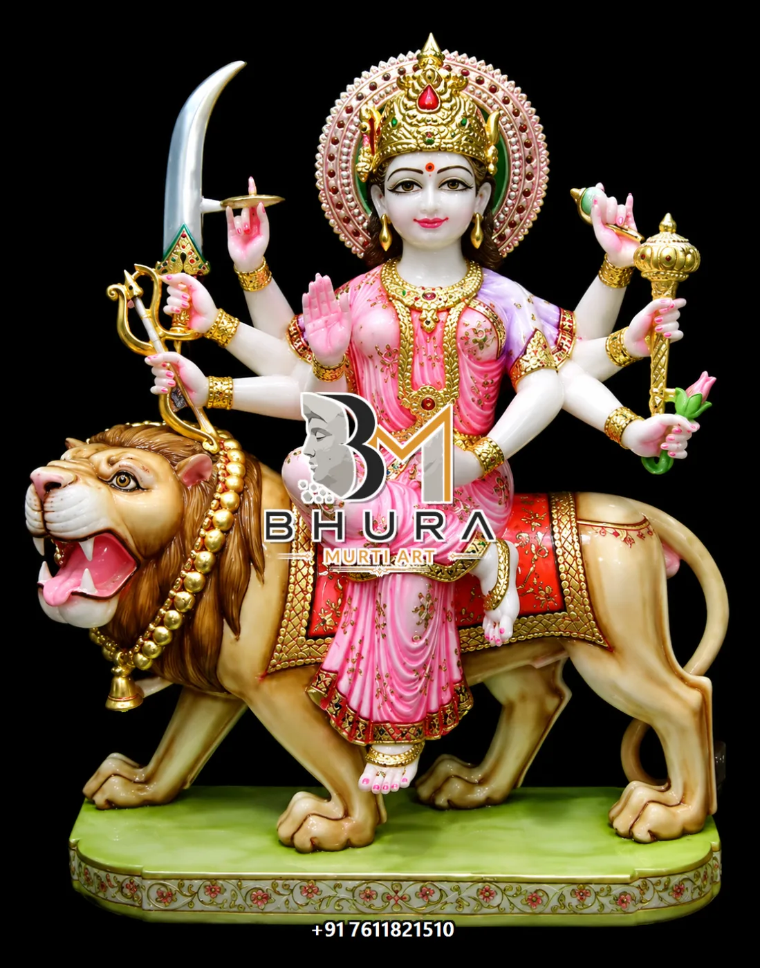 Durga Maa Soft Pink Lion Variant Collection - design variant 5