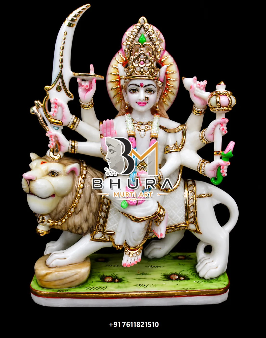 Durga Maa Hand-Carved Marble Collection - design variant 2