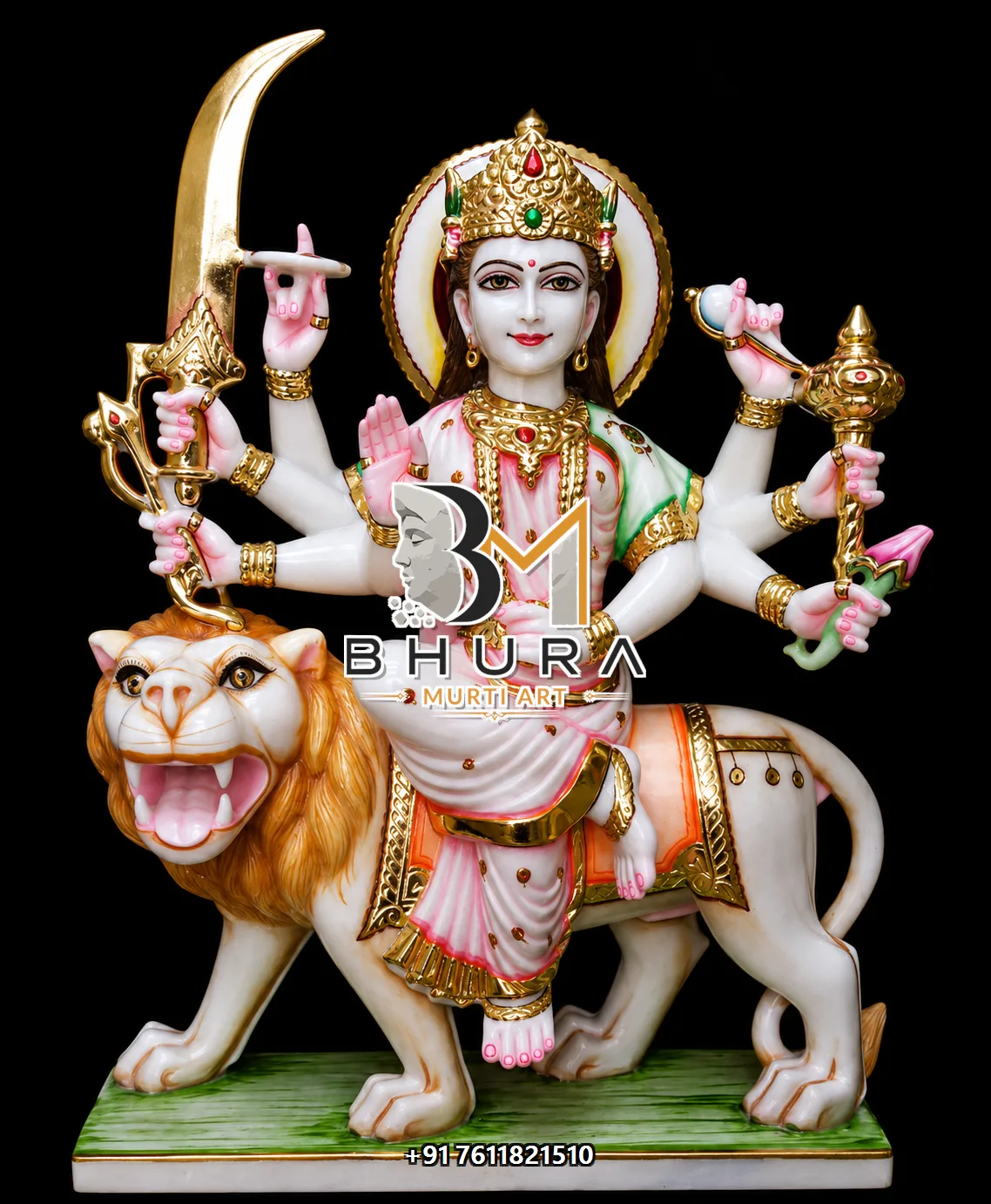 Durga Maa Hand-Carved Marble Collection - design variant 3