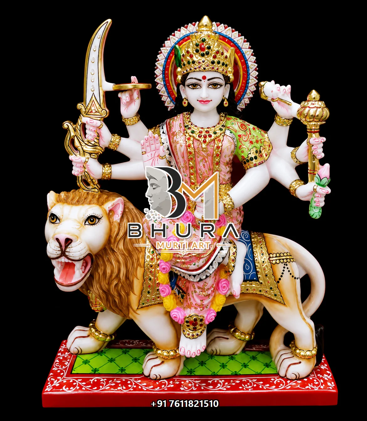 Durga Maa Colourful Lion Variant Collection - design variant 5