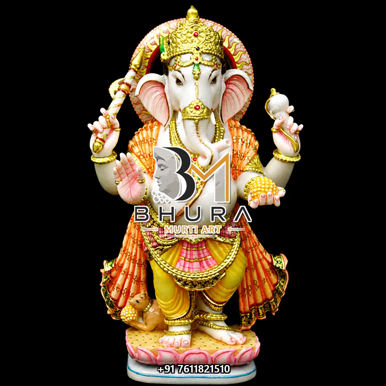 White Marble Ganesha Standing and Dancing Collection - design variant 4