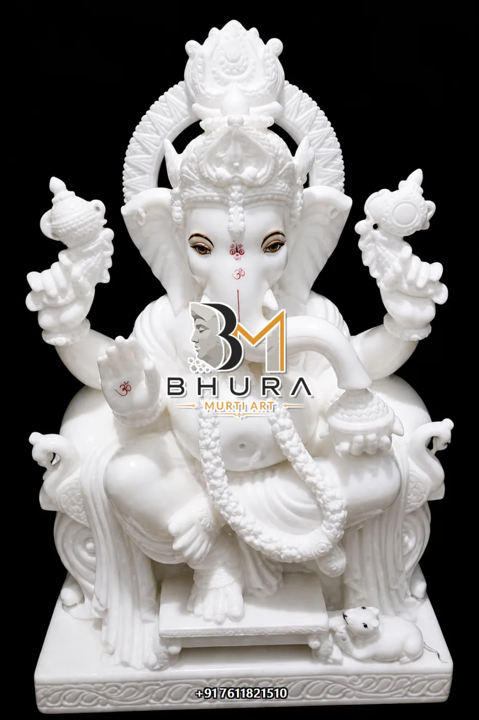 White Marble Ganesha Standing and Dancing Collection - design variant 5