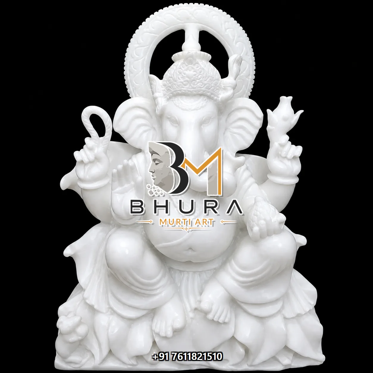 White Gold Ganesha Halo Variant Collection - design variant 4
