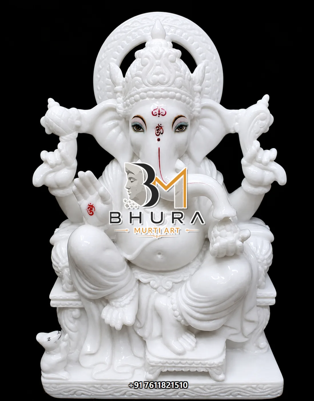 White Gold Ganesha Halo Variant Collection - design variant 5