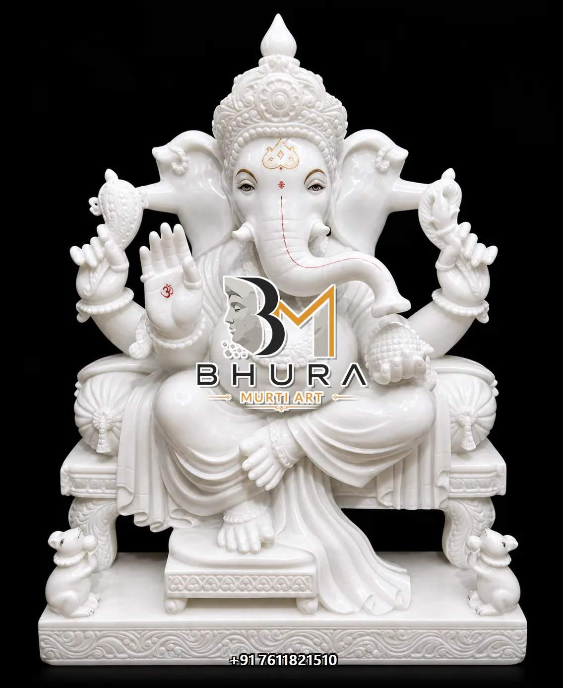 Shwet Ganesha Classic Seated Collection - design variant 4
