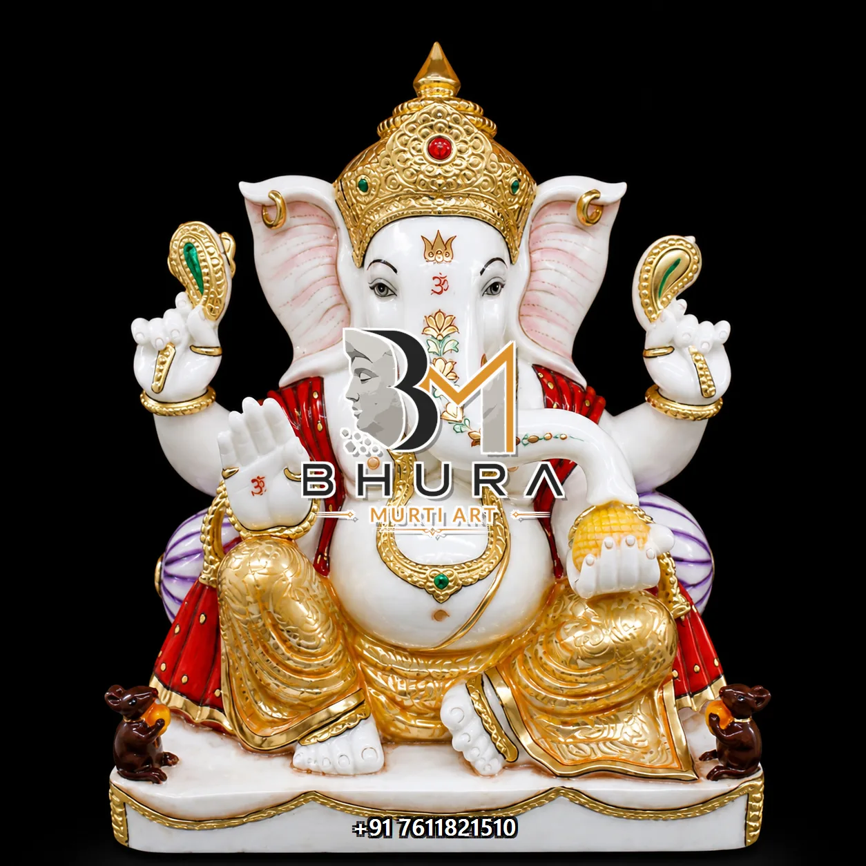 Premium White Marble Ganesha Collection - design variant 2
