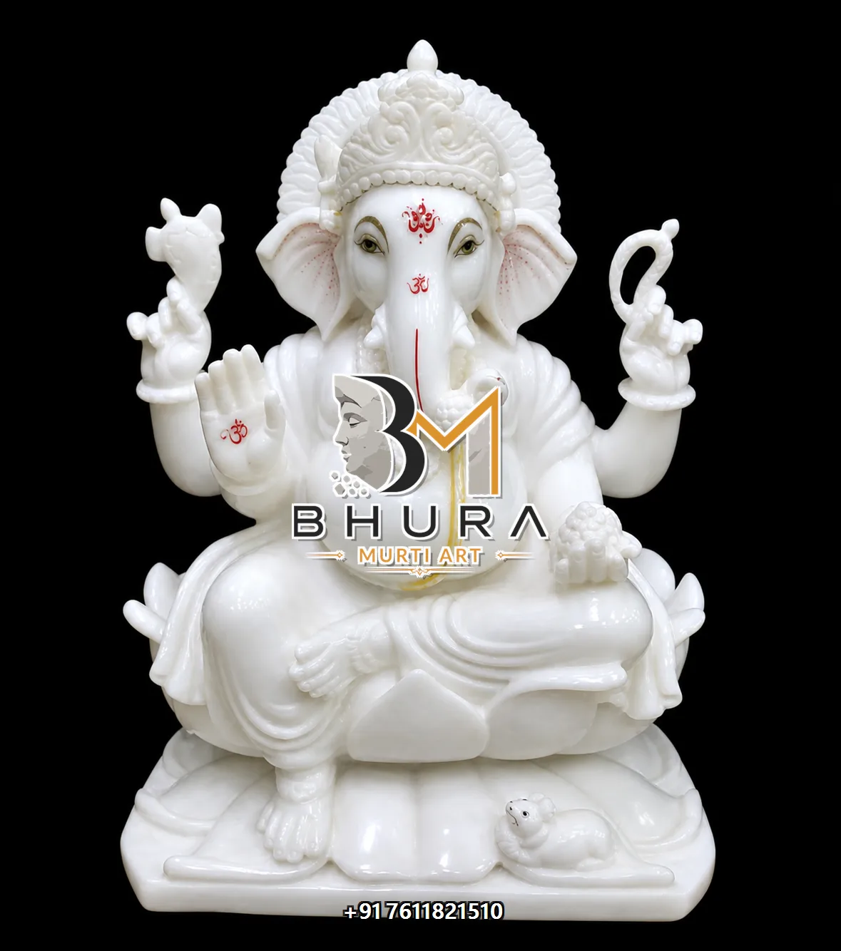Premium White Marble Ganesha Collection - design variant 3