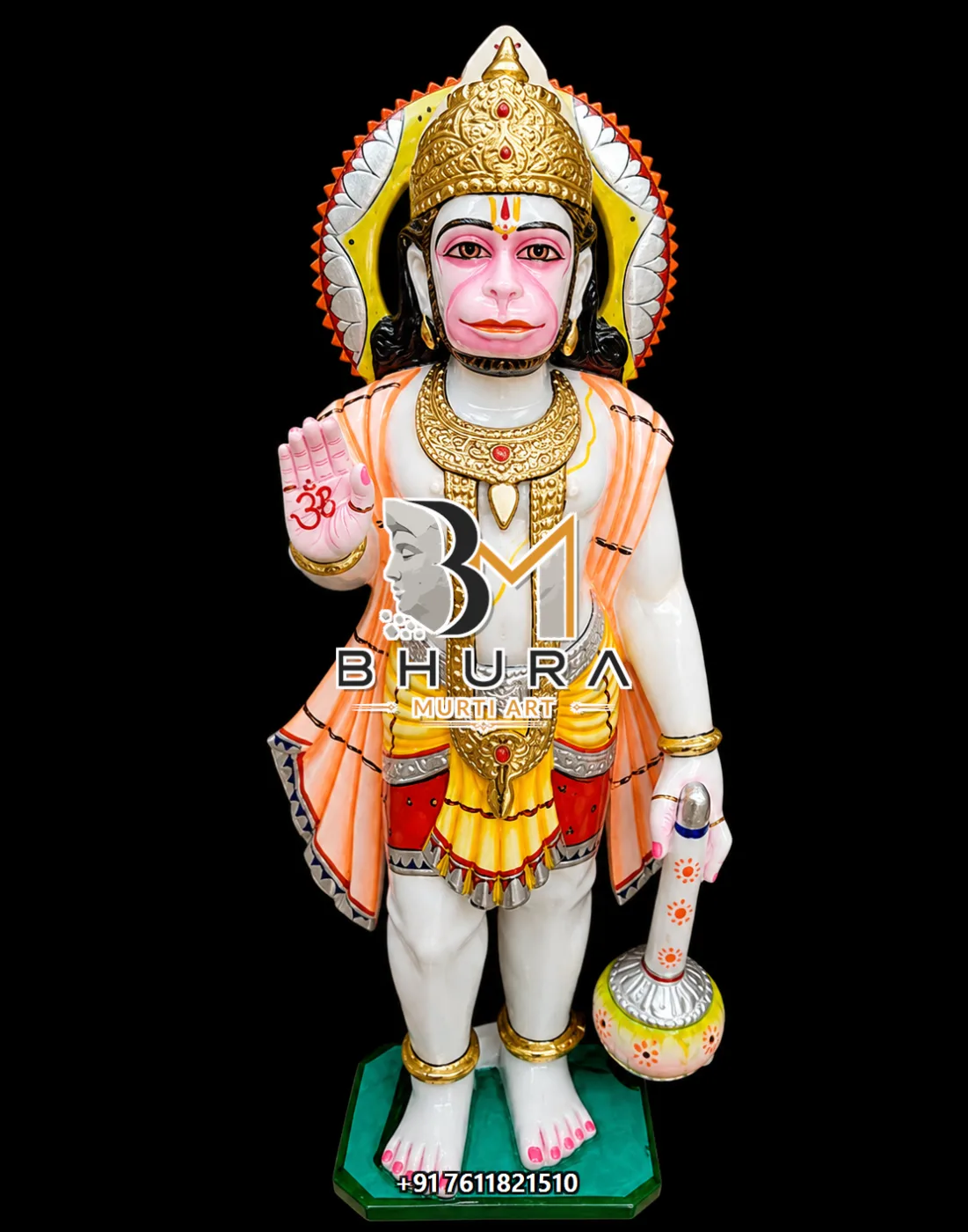 Hanuman Ashirwad Standing Marble Collection - design variant 2