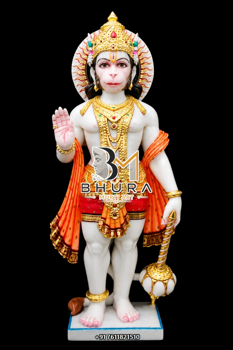 Hanuman Ashirwad Standing Marble Collection - design variant 4