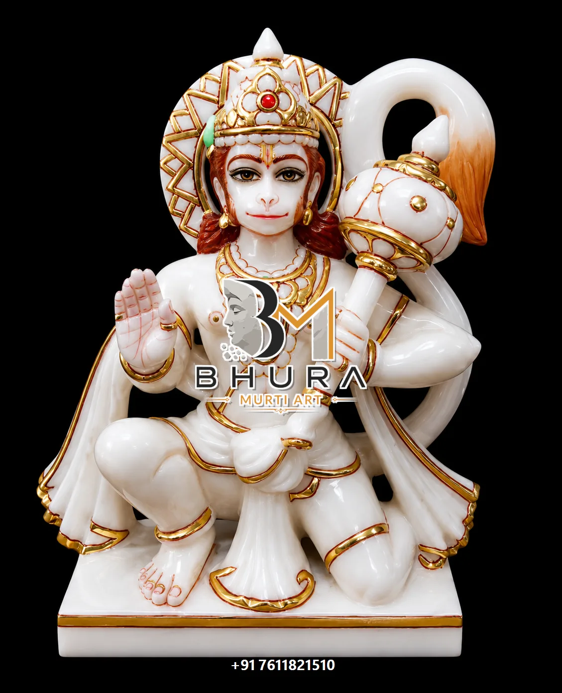Sitting Hanuman Gada Shoulder Collection - design variant 2