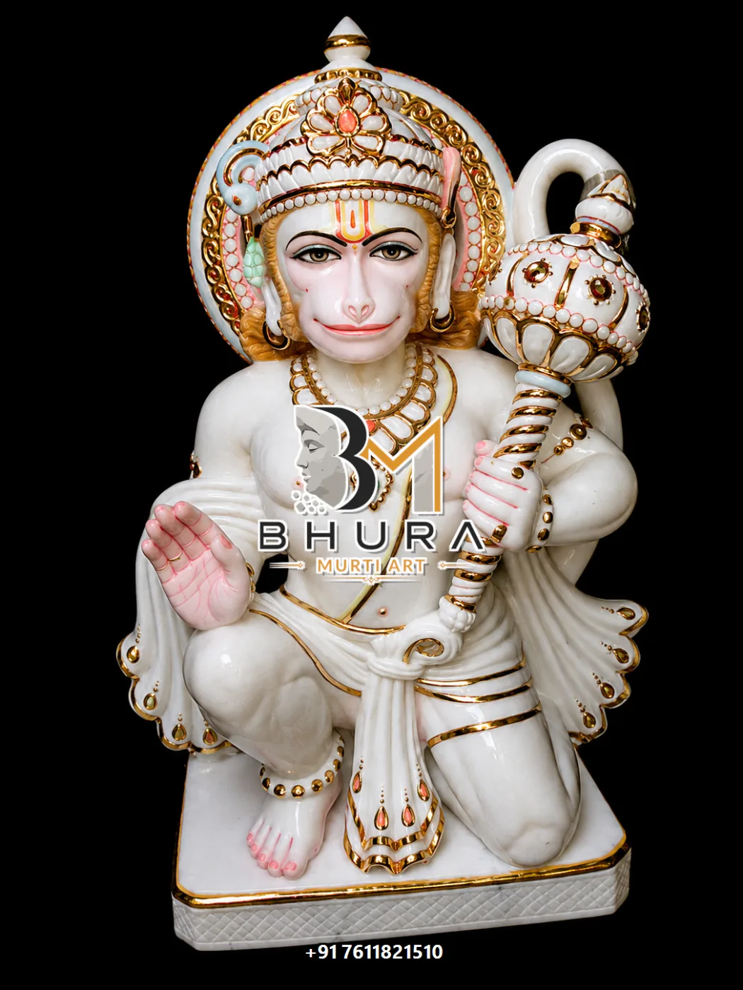 Sitting Hanuman Gada Shoulder Collection - design variant 3
