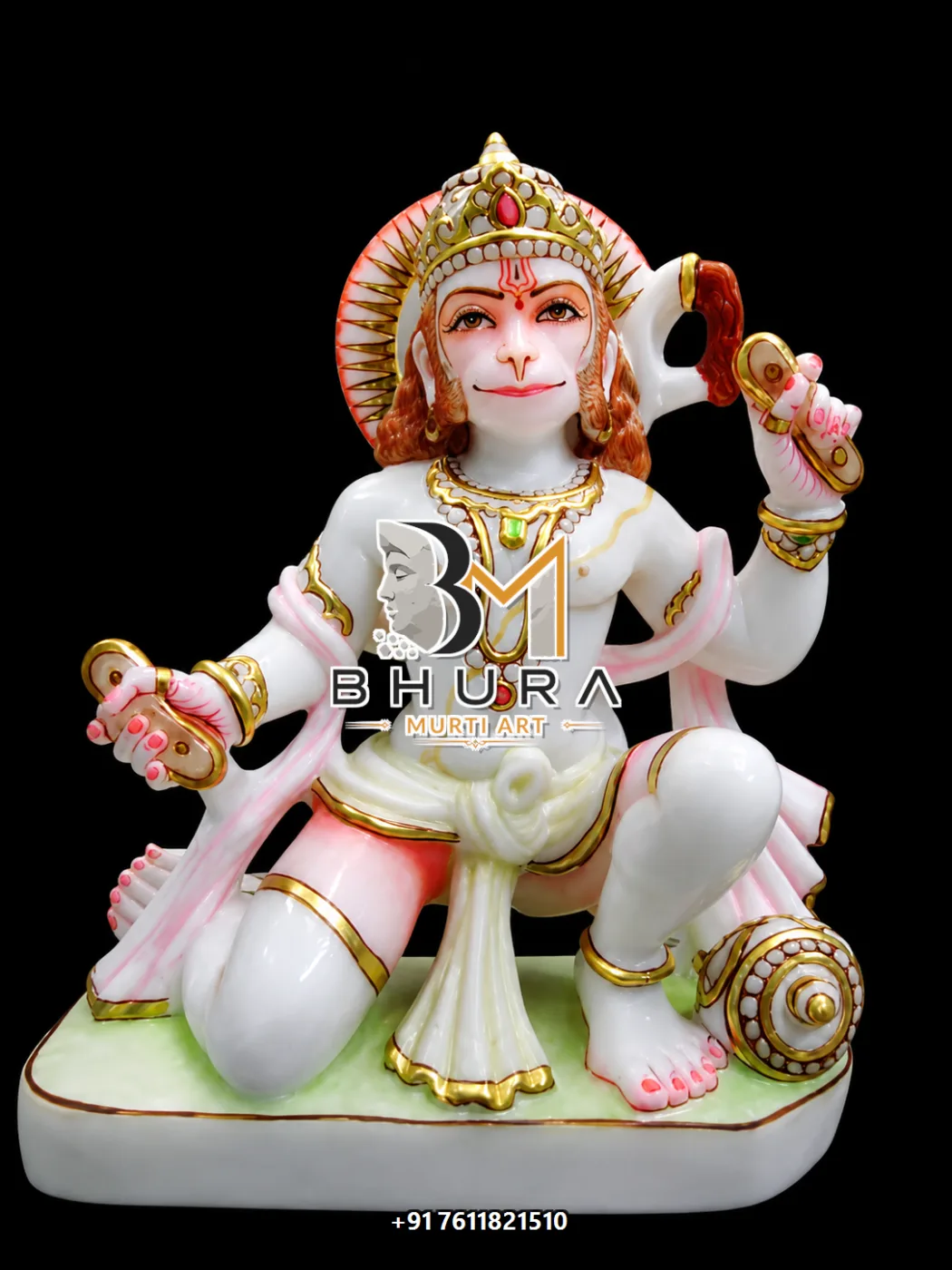 Sitting Hanuman Ornate Ashirwad Collection - design variant 3