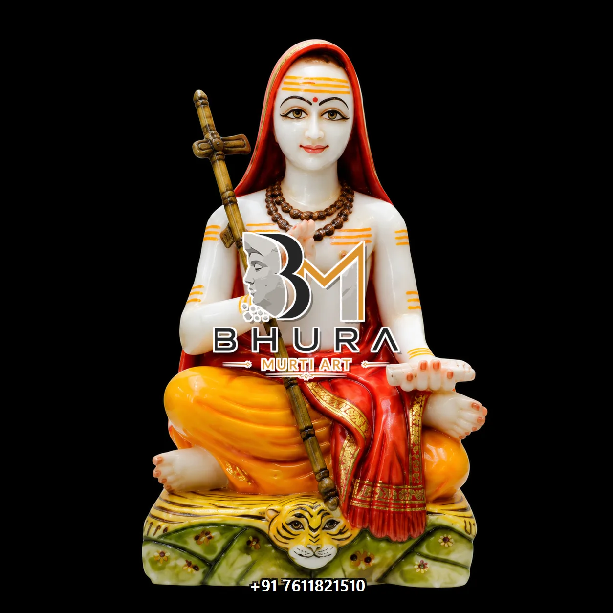 Indian Saint and Guru Seated Statue Collection - handcrafted design variant 5