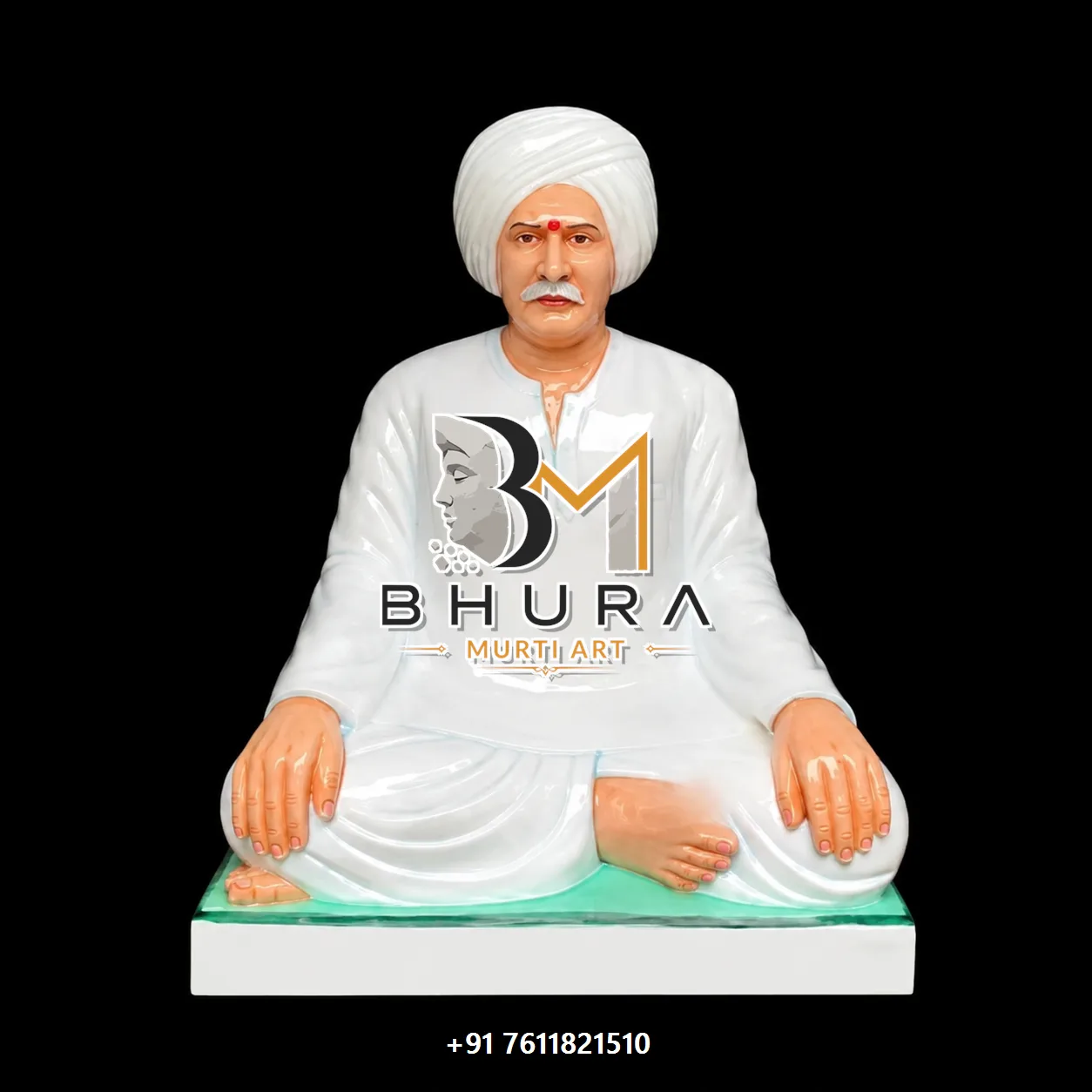 Indian Saint and Guru Seated Statue Collection - handcrafted design variant 6