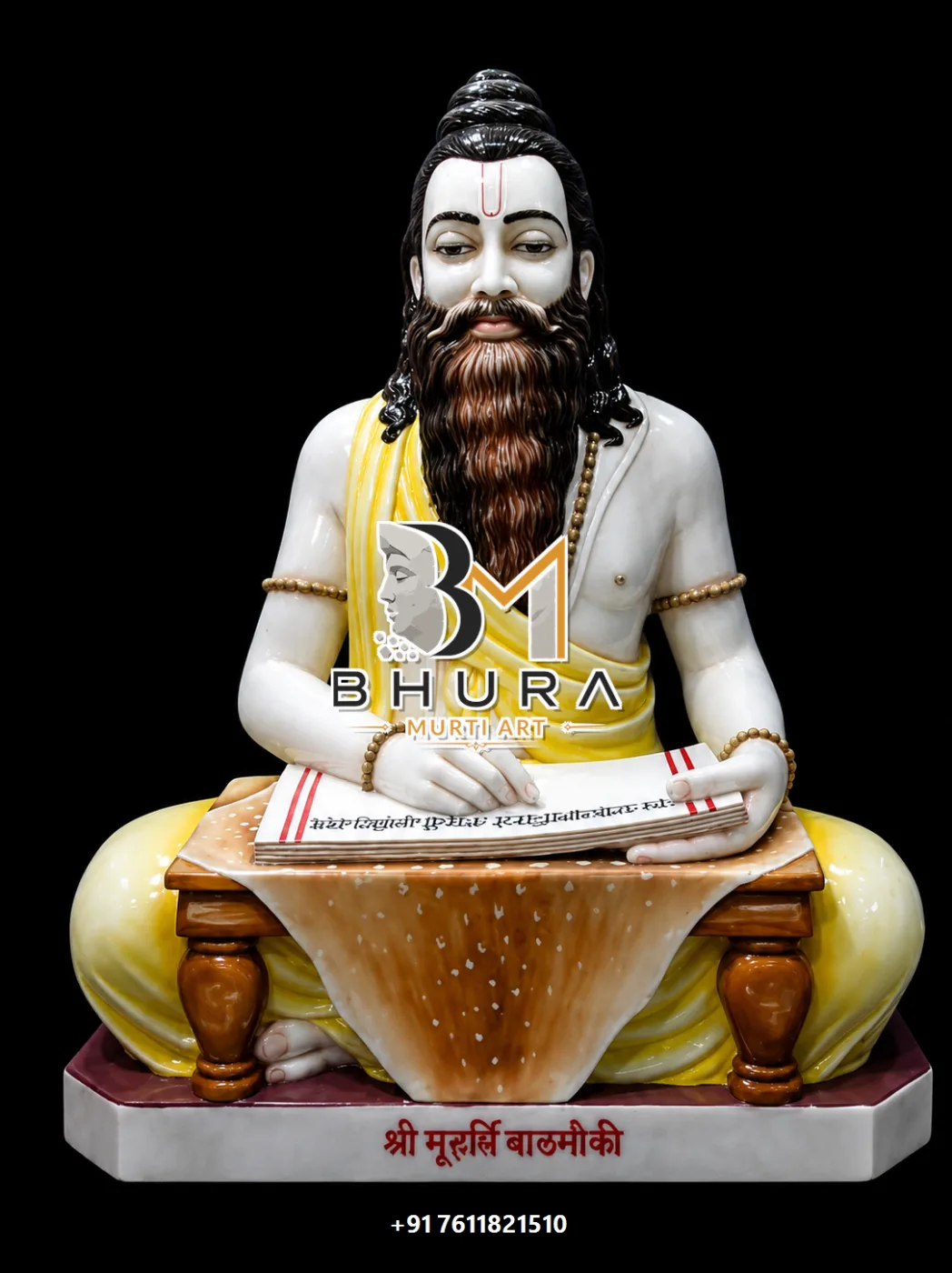 Traditional Guru Meditation Statue Collection - handcrafted design variant 5