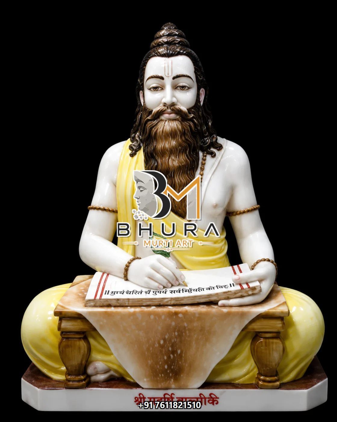 Saffron Saint Seated Statue Collection - handcrafted design variant 2