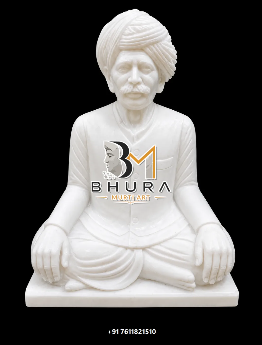 Saffron Saint Seated Statue Collection - handcrafted design variant 5