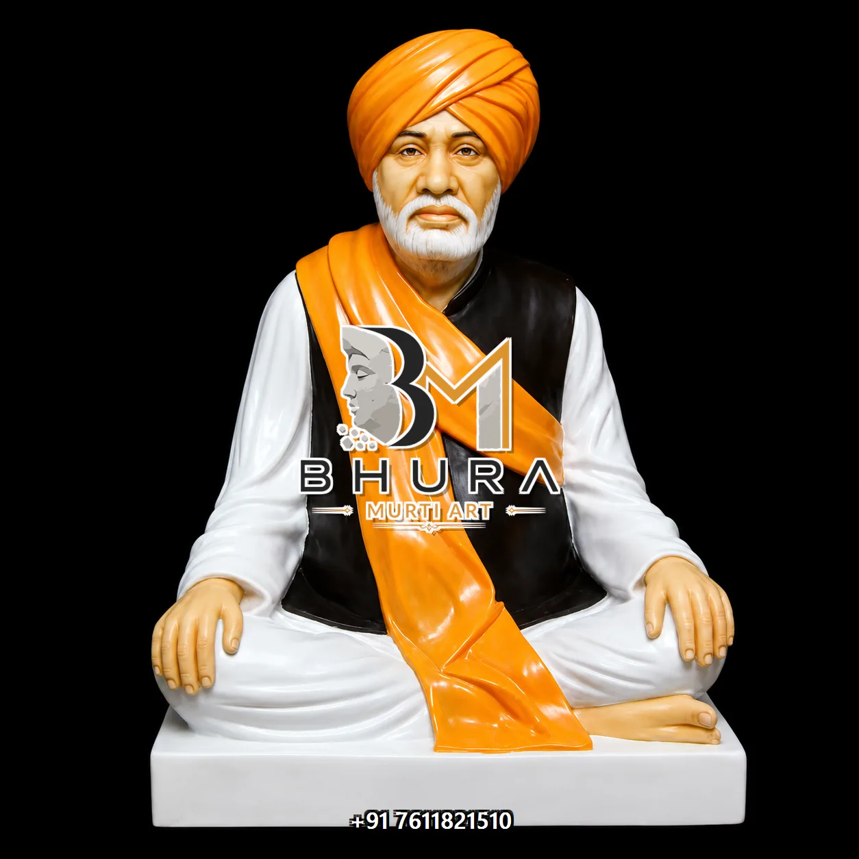 Ascetic Guru Seated Statue Collection - handcrafted design variant 3