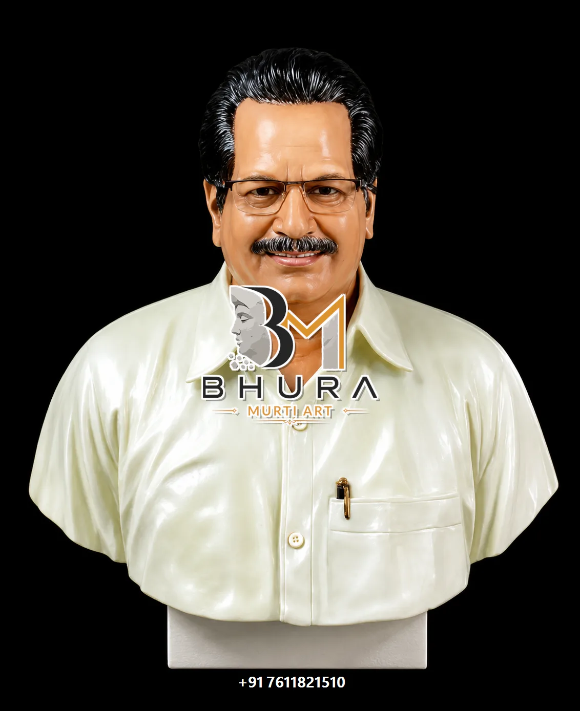 Custom Indian Couple and Portrait Bust Collection - handcrafted design variant 3