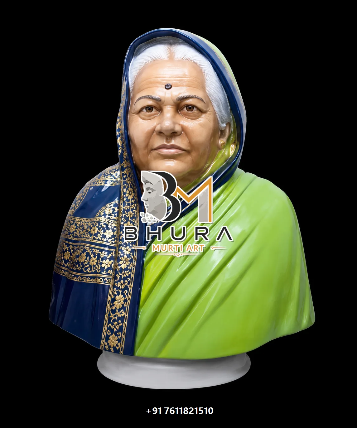 Traditional Indian Portrait Bust Collection - handcrafted design variant 2