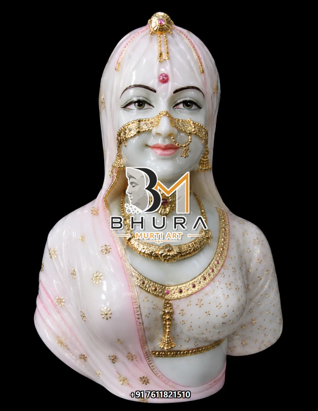 Traditional Indian Portrait Bust Collection - handcrafted design variant 5