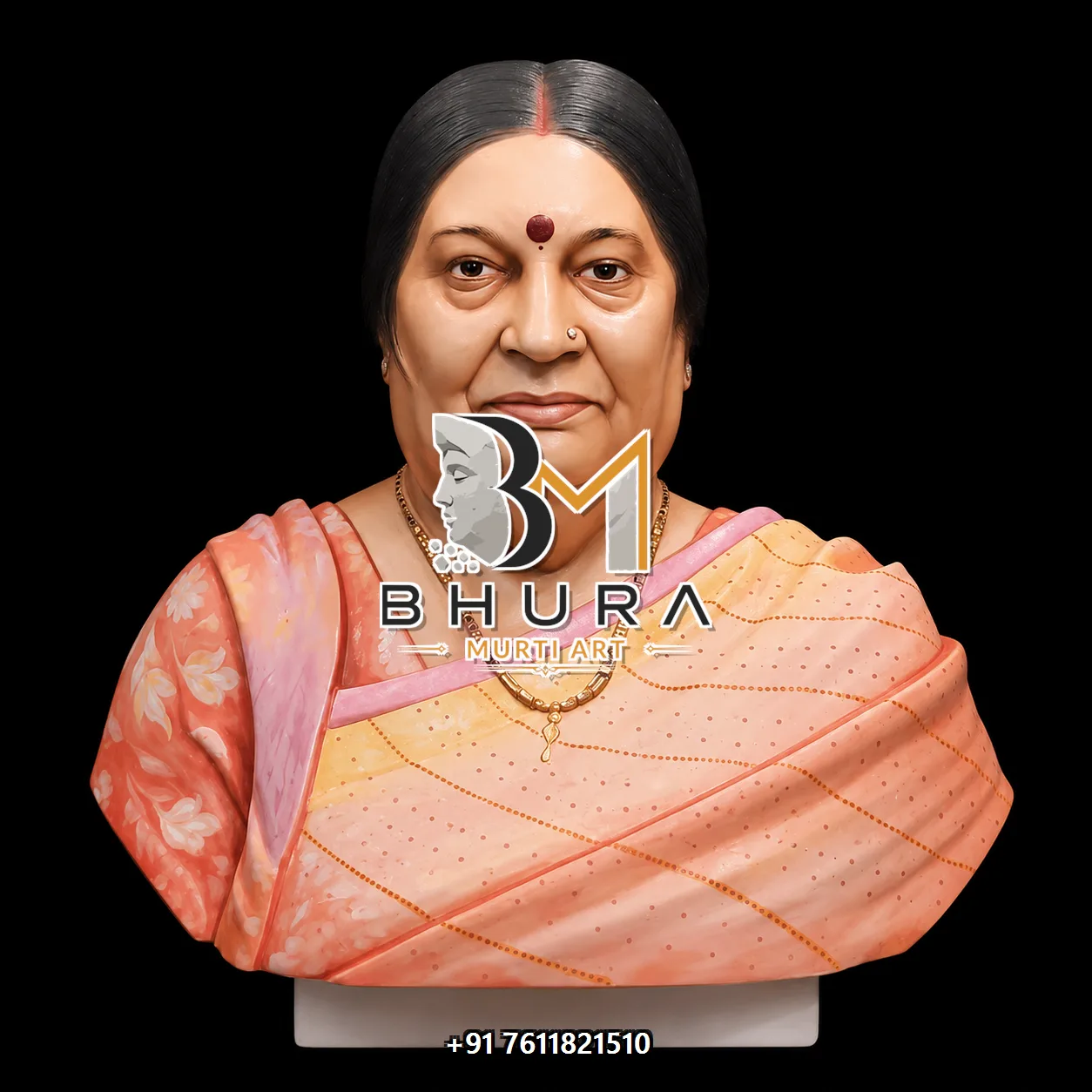 Indian Public Figure Bust Collection - handcrafted design variant 4