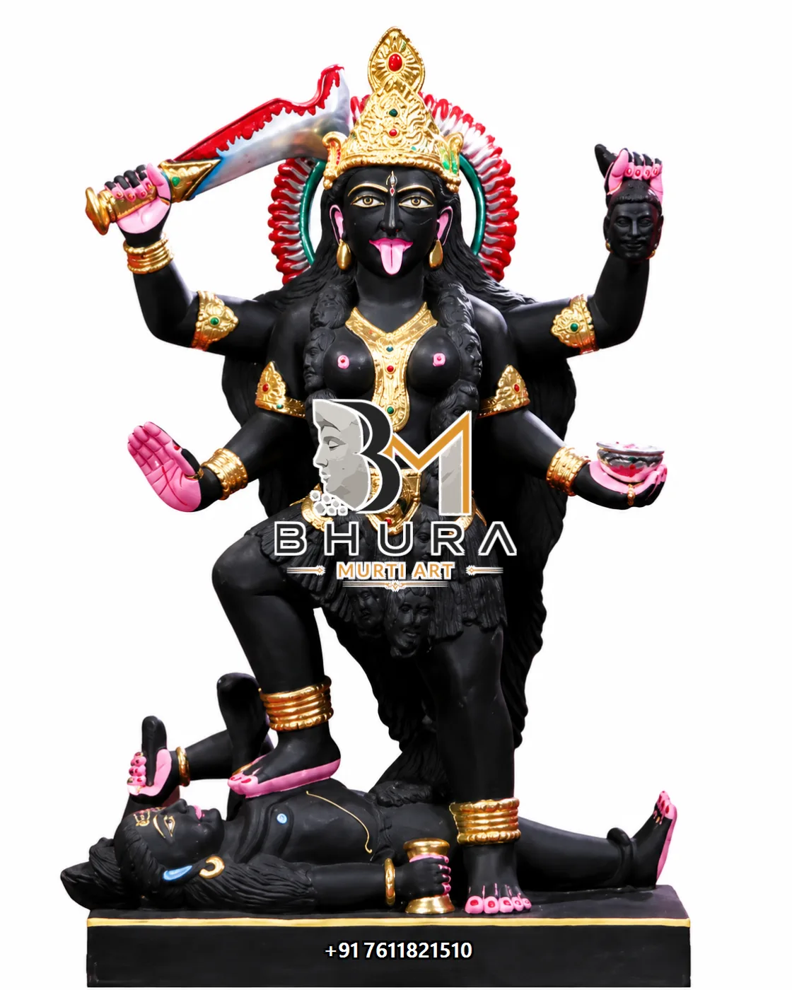 Kali Maa Shiva Shakti Statue Collection - marble statue design view 2
