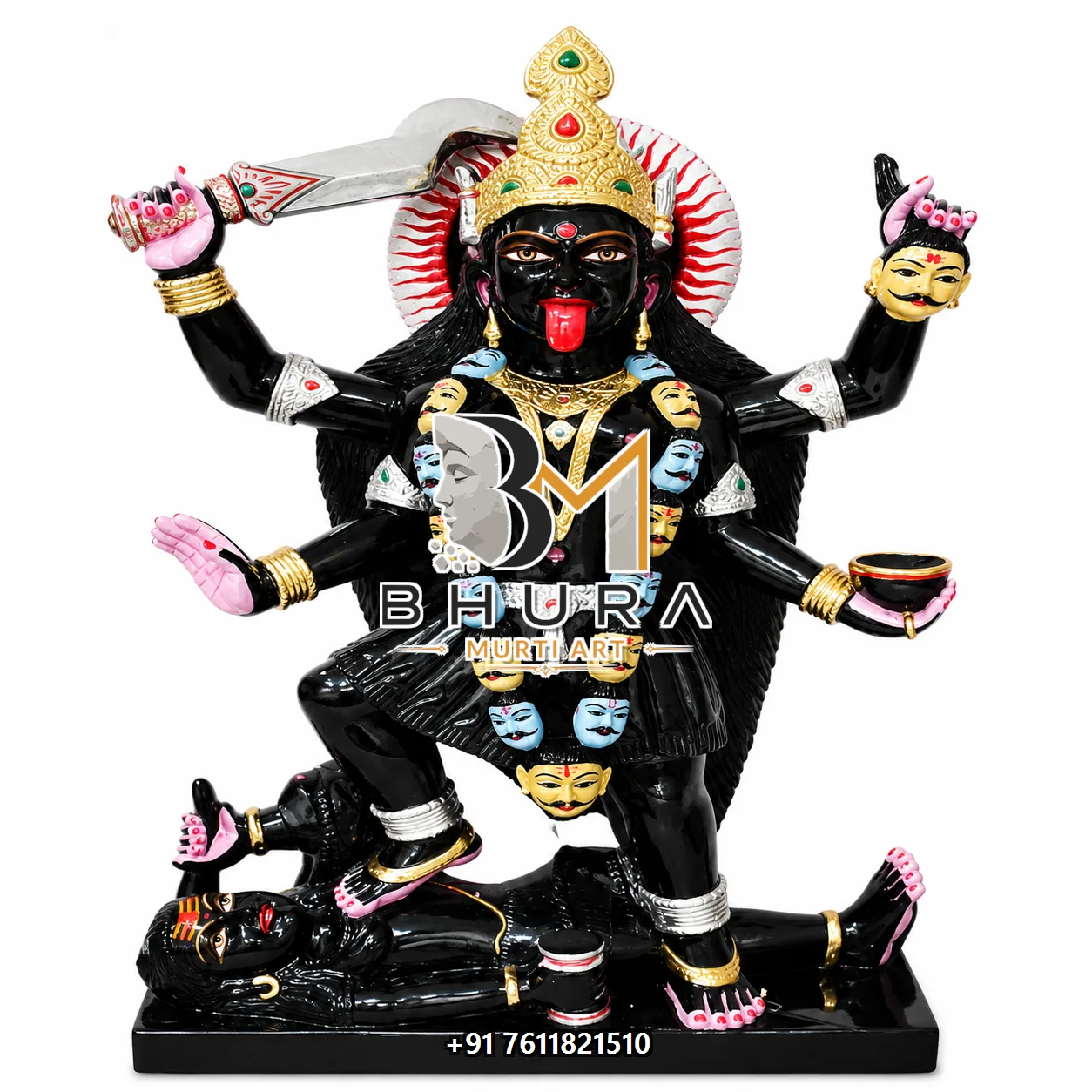 Kali Maa Shiva Shakti Statue Collection - marble statue design view 4
