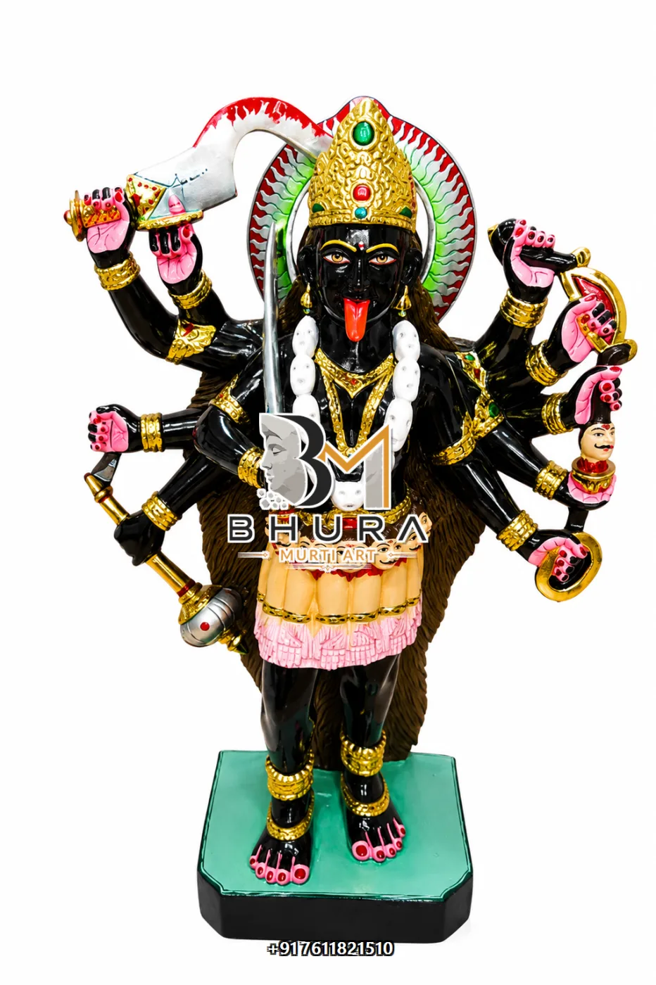 Kali Maa Marble Statue without Shiva - marble statue design view 2