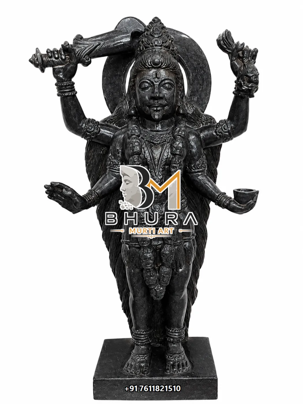 Kali Maa Marble Statue without Shiva - marble statue design view 3