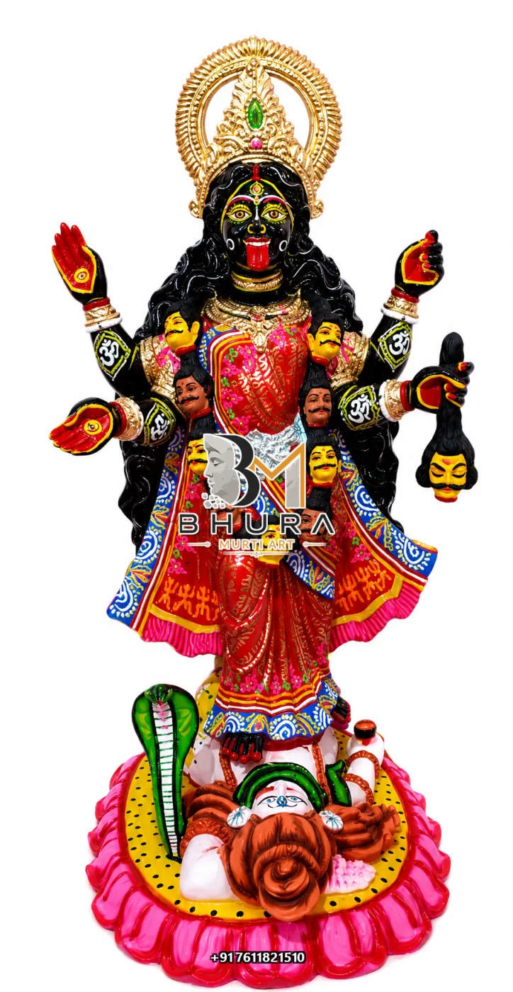 Handcrafted Kali Maa Marble Statue - marble statue design view 3
