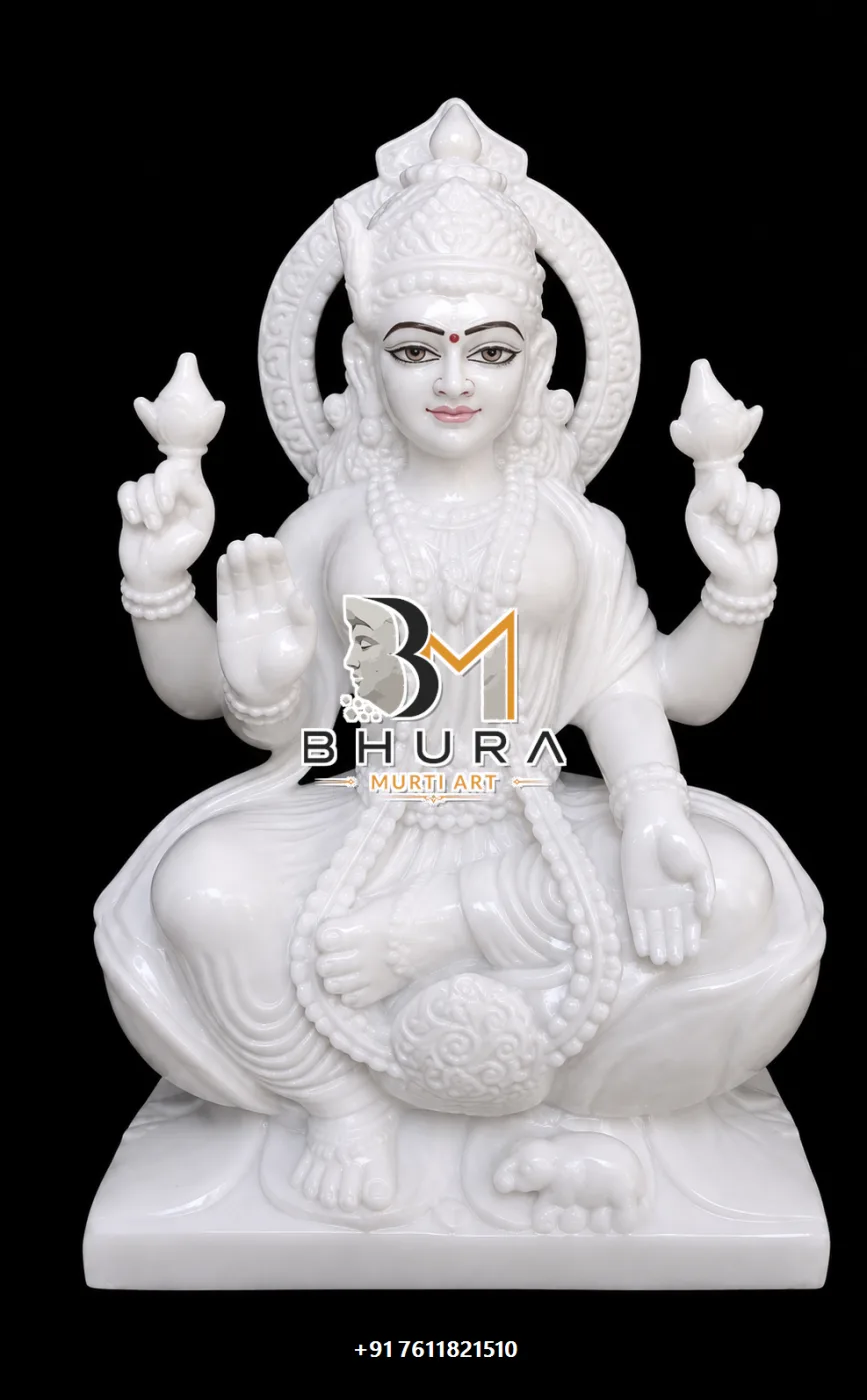Divine Lakshmi Devi Devotional Murti Collection - handcrafted marble design view 3