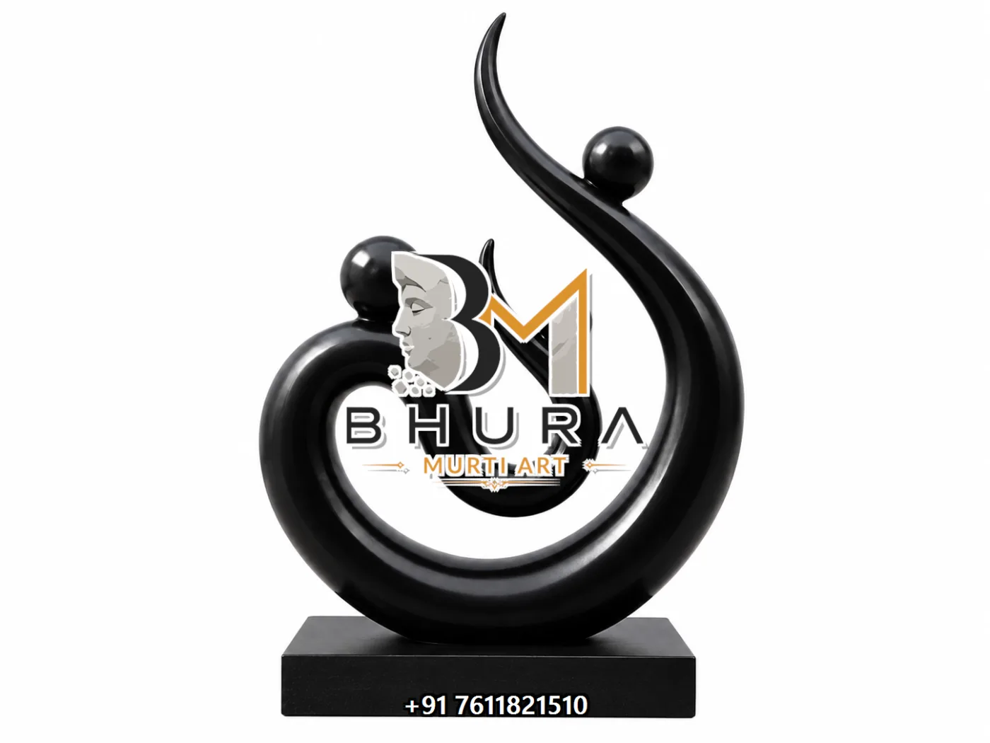 Custom Abstract Marble Statue Collection - handcrafted design view 4