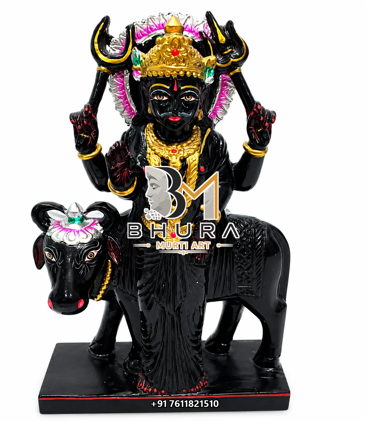 Handcrafted Navgraha Marble Statue Collection - handcrafted marble design view 3