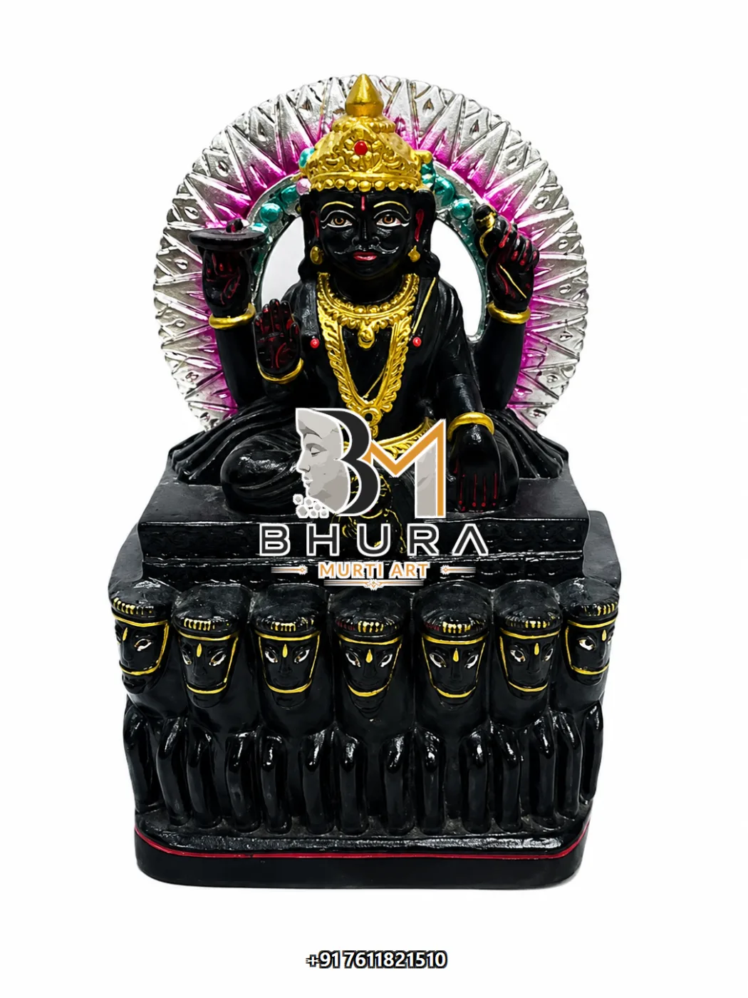 Divine Navgraha Marble Statue Collection - handcrafted marble design view 3