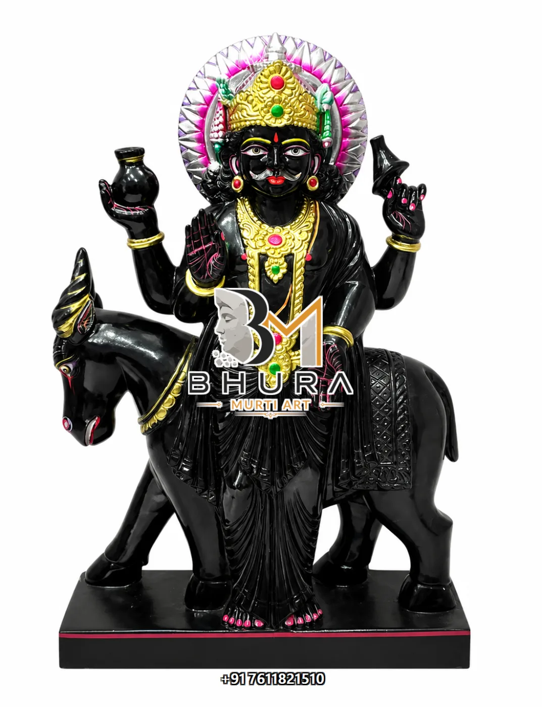 Traditional Navgraha Marble Statue Collection - handcrafted marble design view 2