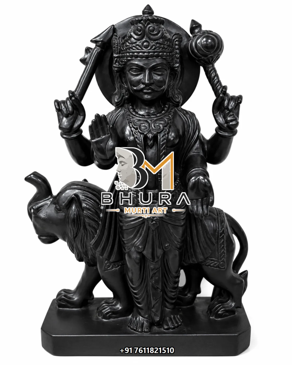 Hand-Painted Navgraha Marble Statue Collection - handcrafted marble design view 3