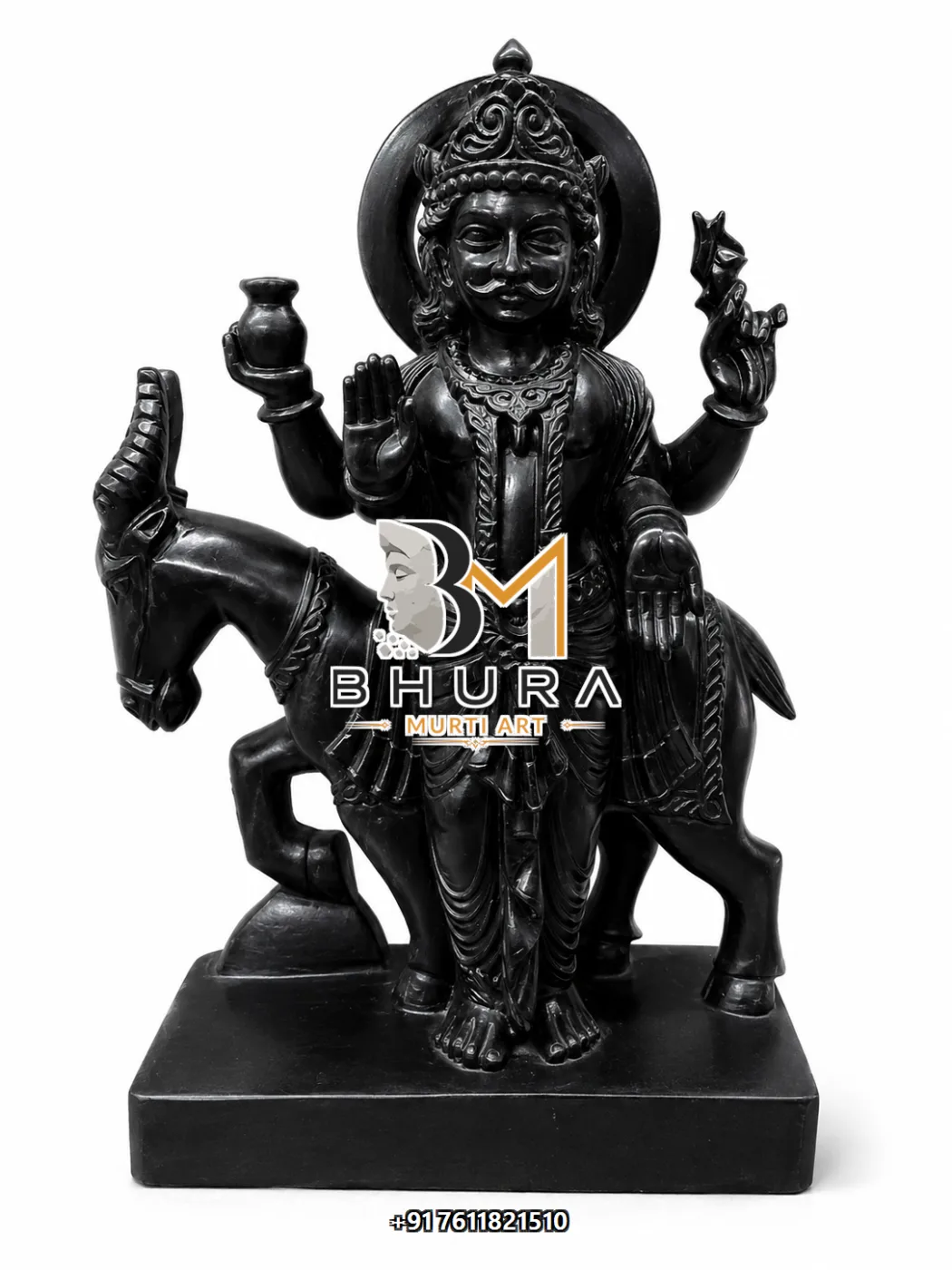 Temple-Style Navgraha Marble Statue Collection - handcrafted marble design view 3