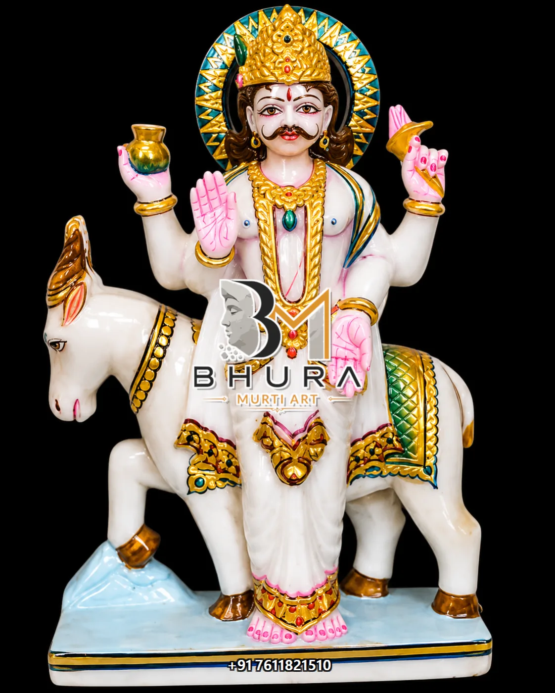 Premium Navgraha Marble Statue Collection - handcrafted marble design view 2