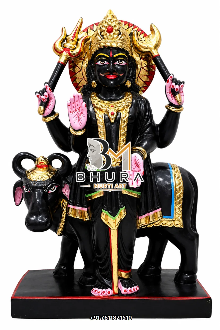 Complete Set Navgraha Marble Statue Collection - handcrafted marble design view 3