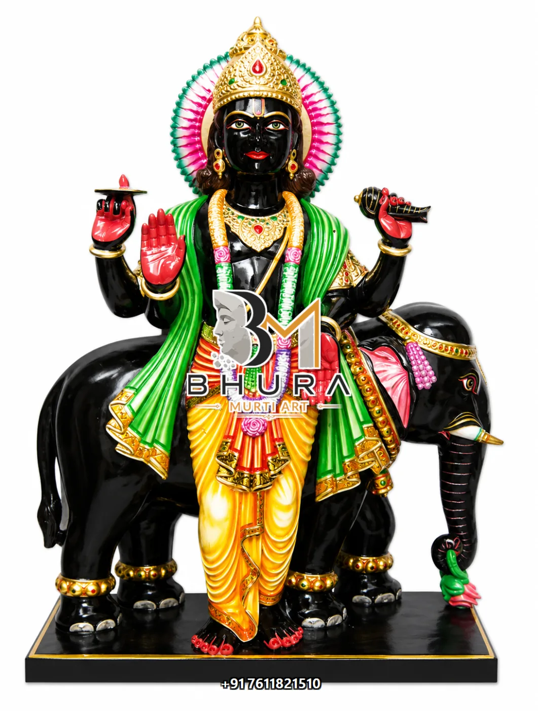 Devotional Navgraha Marble Statue Collection - handcrafted marble design view 2