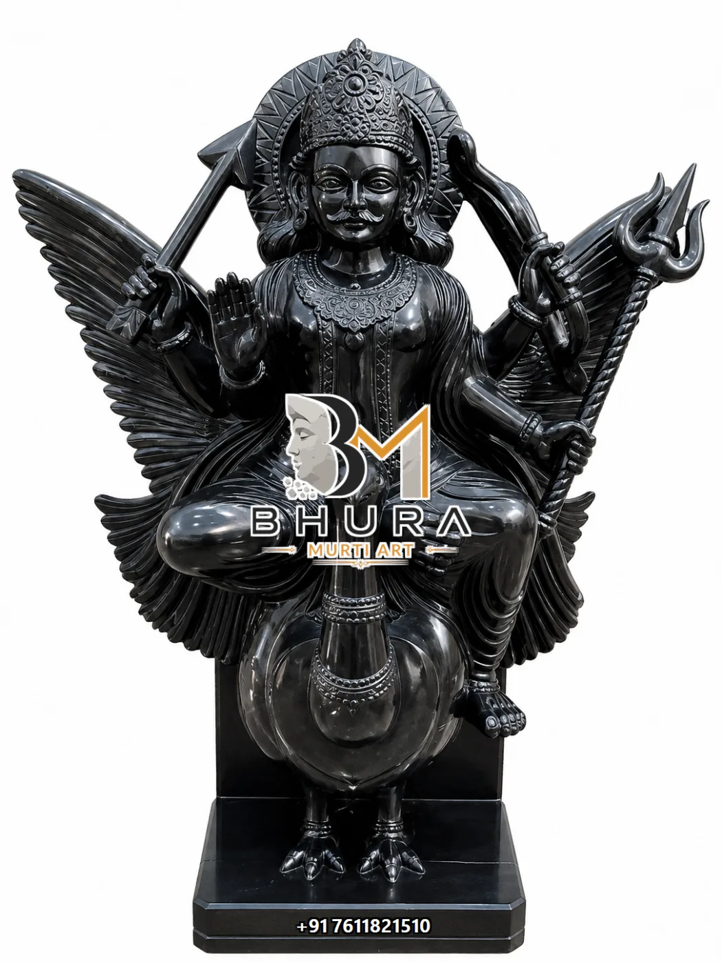 Hand-Carved Navgraha Marble Statue Collection - handcrafted marble design view 2