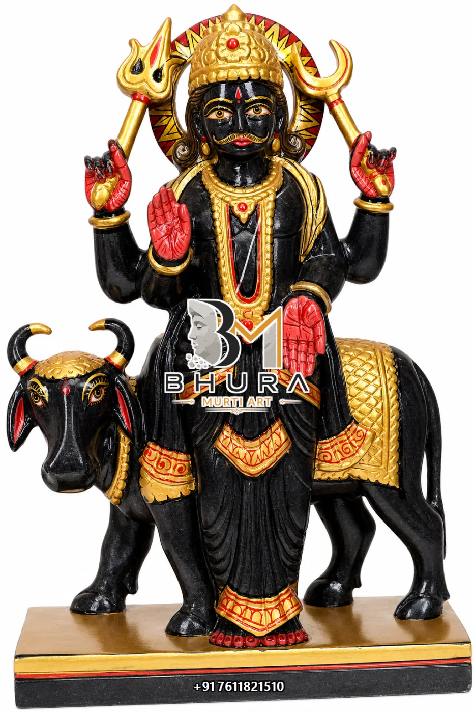 Artistic Navgraha Marble Statue Collection - handcrafted marble design view 2