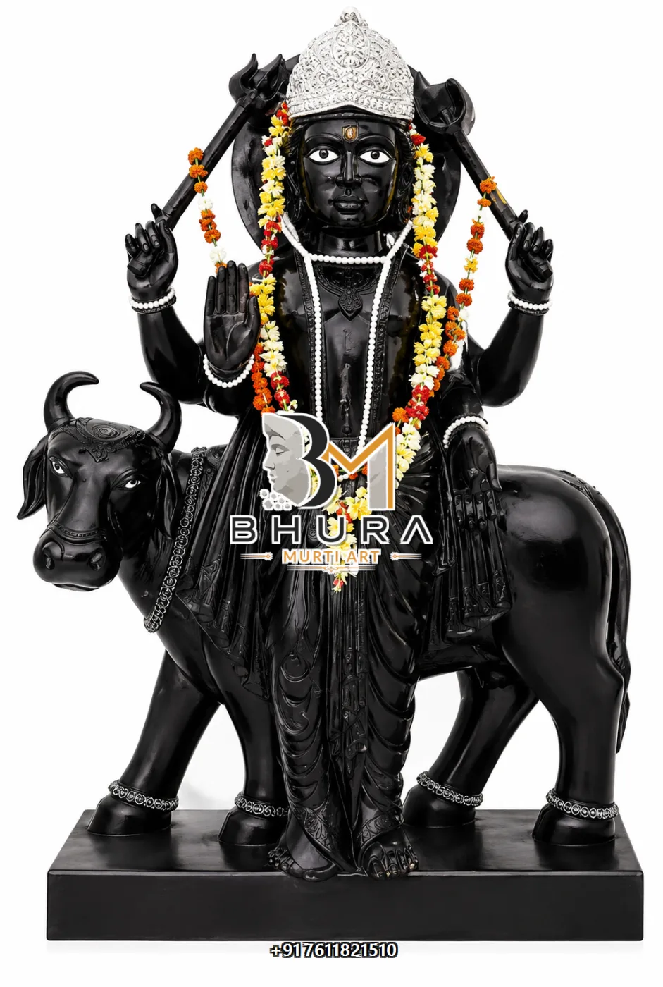 Artistic Navgraha Marble Statue Collection - handcrafted marble design view 3