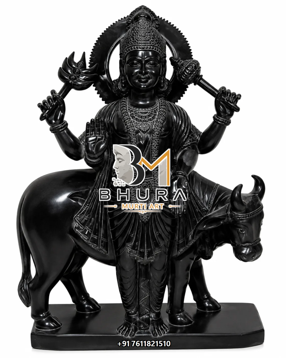 Artistic Navgraha Marble Statue Collection - handcrafted marble design view 4