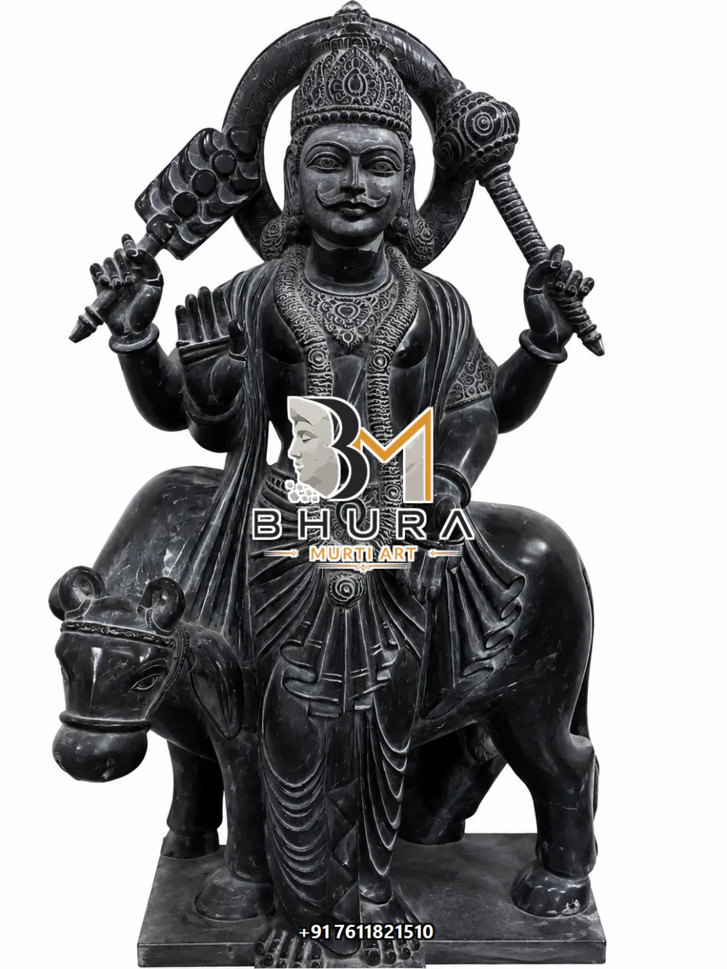 Spiritual Navgraha Marble Statue Collection - handcrafted marble design view 3
