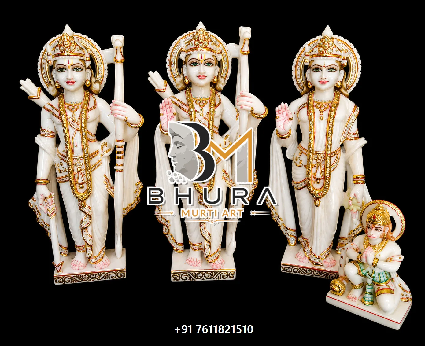 Ayodhya Ram Darbar Statue Collection - handcrafted marble design view 2