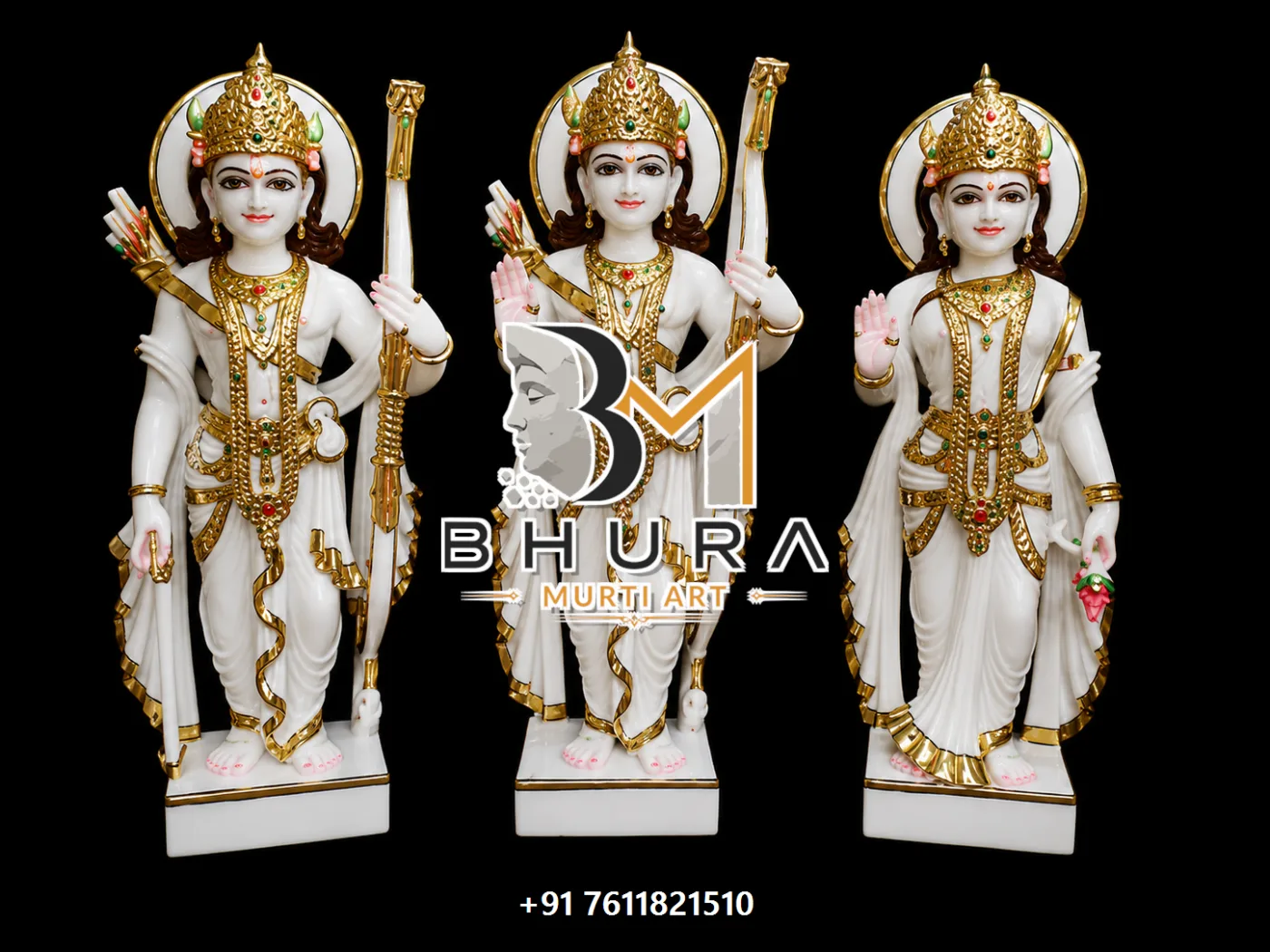 Ayodhya Ram Darbar Statue Collection - handcrafted marble design view 3