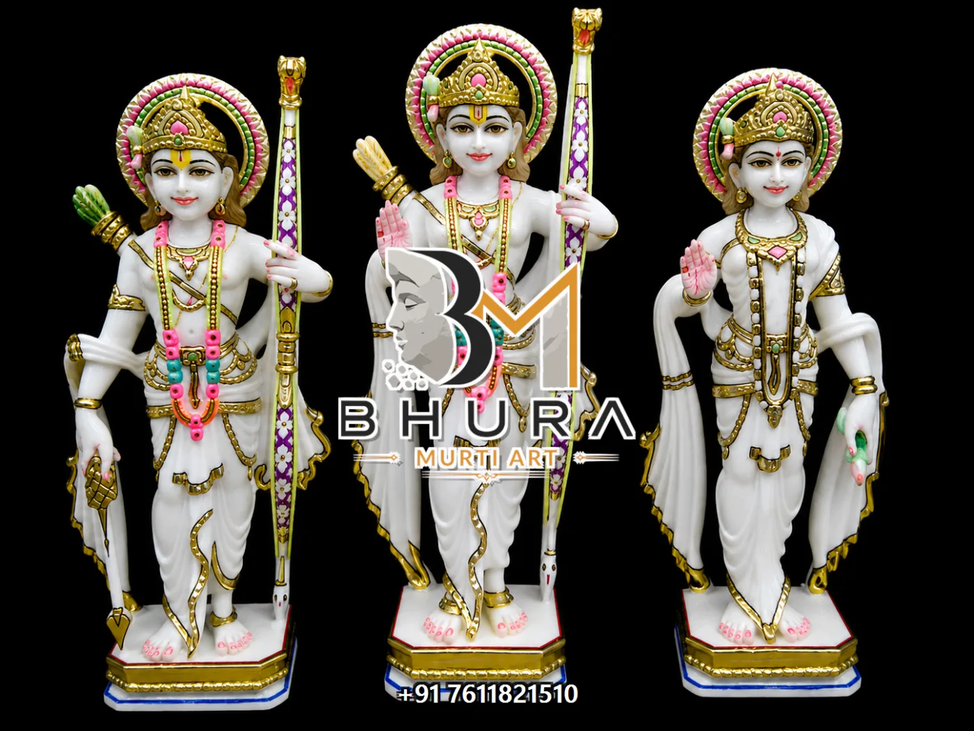 Ayodhya Ram Darbar Statue Collection - handcrafted marble design view 4